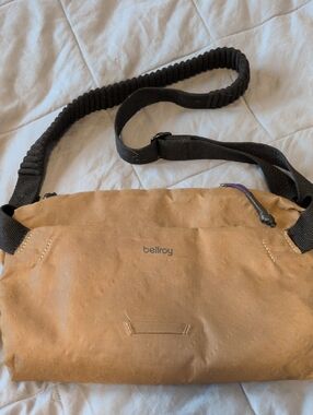 Bellroy Tan Messenger Sling with Black Strap